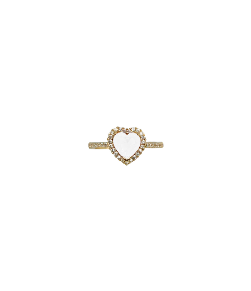 Zirconia Heart Shape Ring (14K)