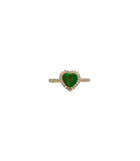 Zirconia Heart Shape Ring (14K)