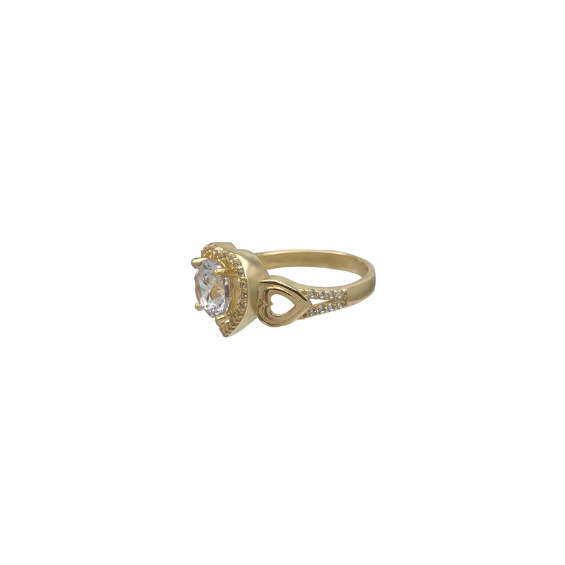 Zirconia Heart Ring (14K)