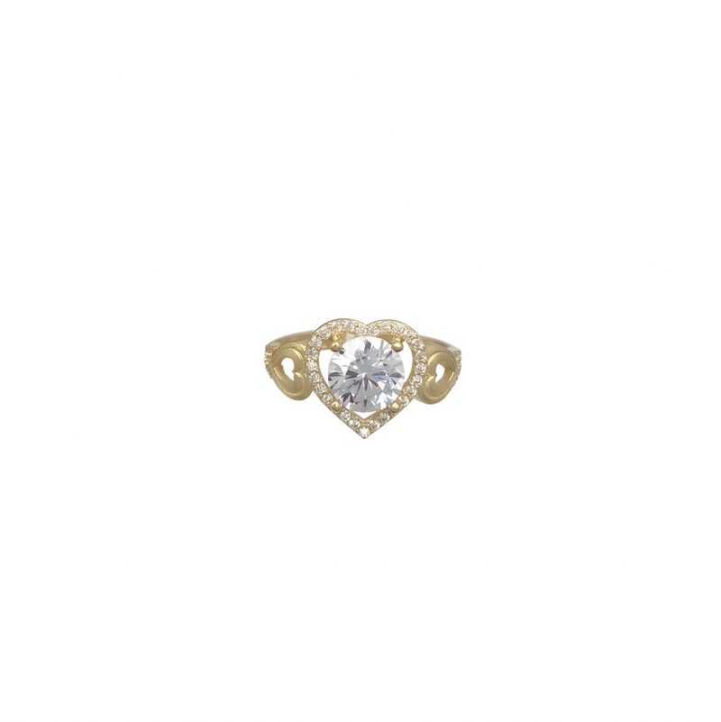 Zirconia Heart Ring (14K)