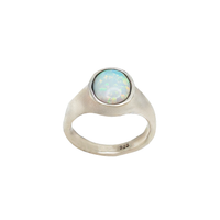 Opal Signet Ring (Silver)