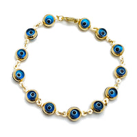 Blue Evil Eye Bracelet (14K)