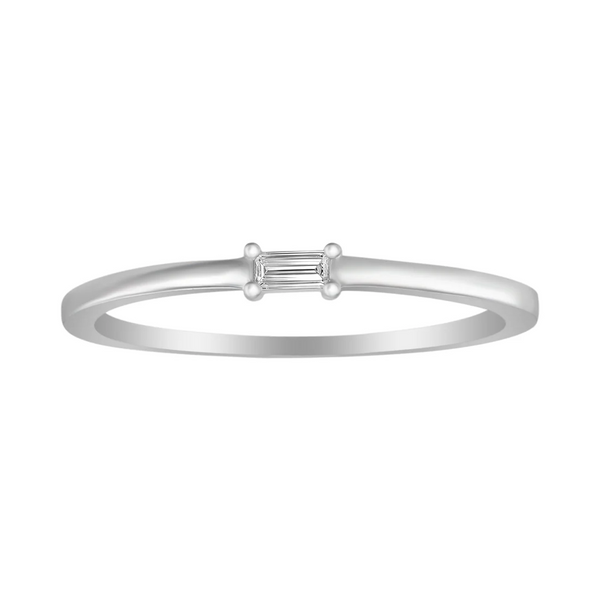 Diamond Single Baguette Ring (14K)