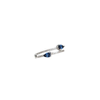 Blue Sapphire Flower Rings (14K)