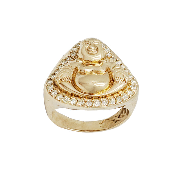 Diamond Buddha Ring ( 14K )