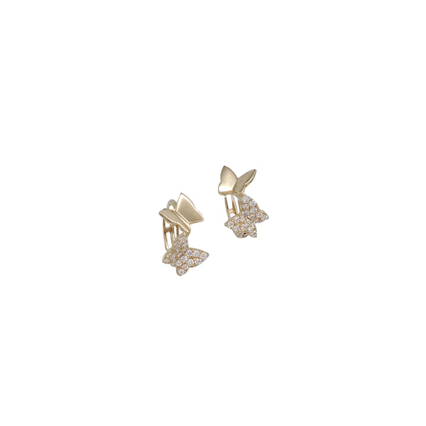 Butterfly Huggie Earrings (14K)