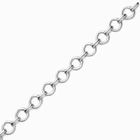 Round Cable Link Bracelet (Silver)