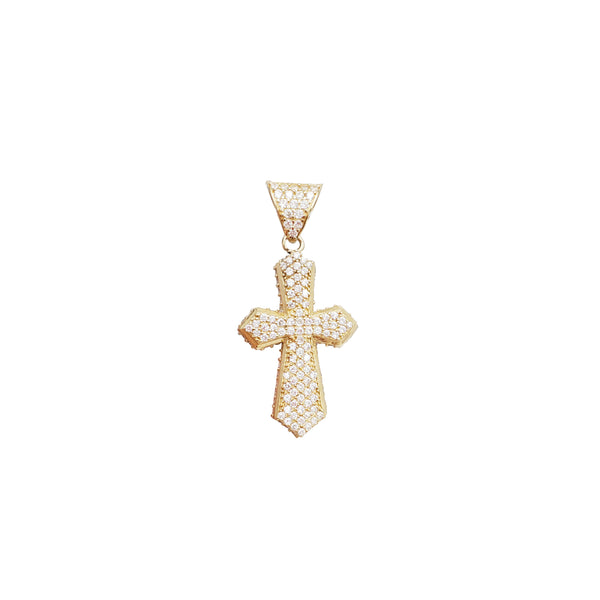 Cubic Zirconia Cross Pendant (14K)