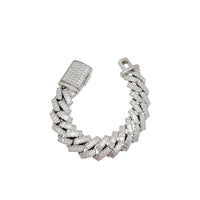 Baguette  Cuban Bracelet (SILVER)