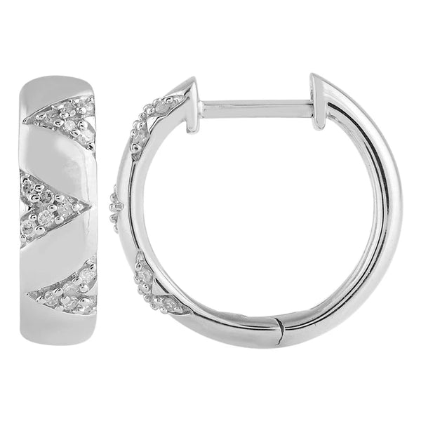 Diamond Huggie Earrings (14K)