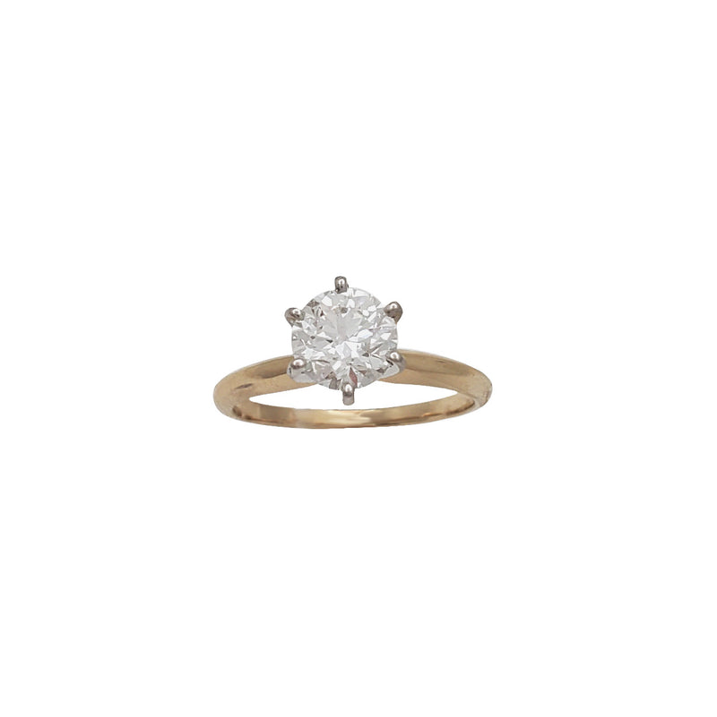 Diamond 6 Prong Solitaire Engagement Ring (14K)