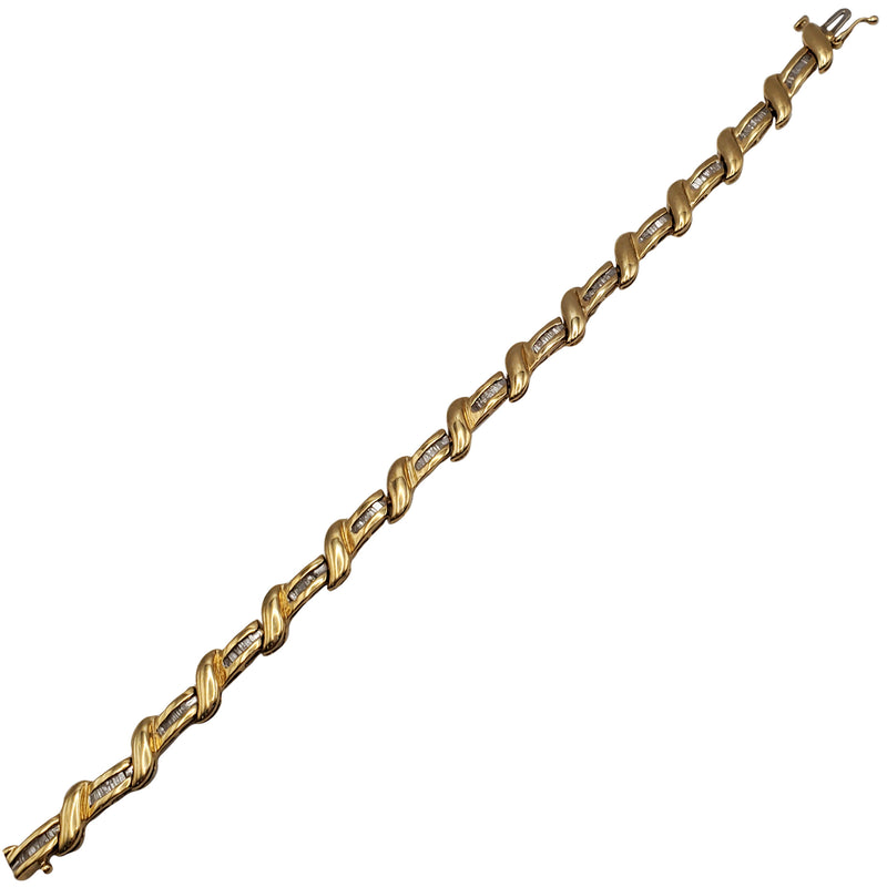 Diamond Baguette Bracelet (14K)