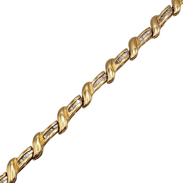 Diamond Baguette Bracelet (14K)