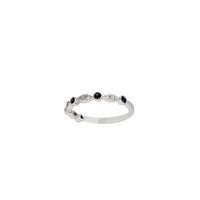 Diamond with Sapphire  evil eye Ring ( 14K )