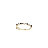 Diamond with Sapphire  evil eye Ring ( 14K )