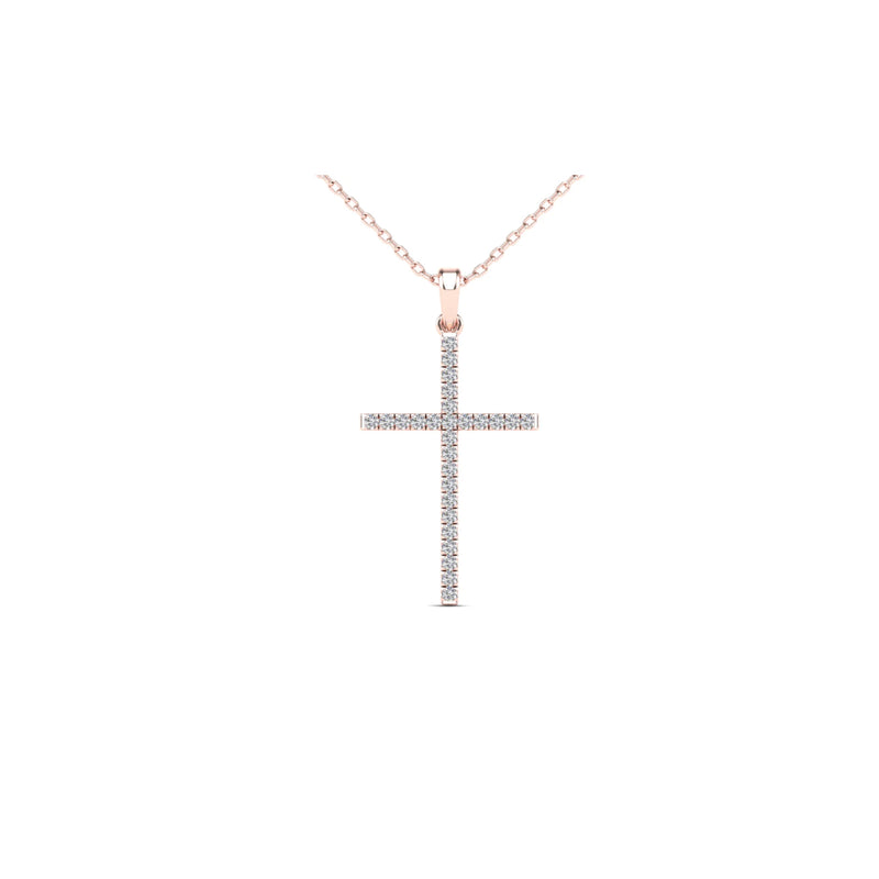 Diamond Cross Pendant (14K)