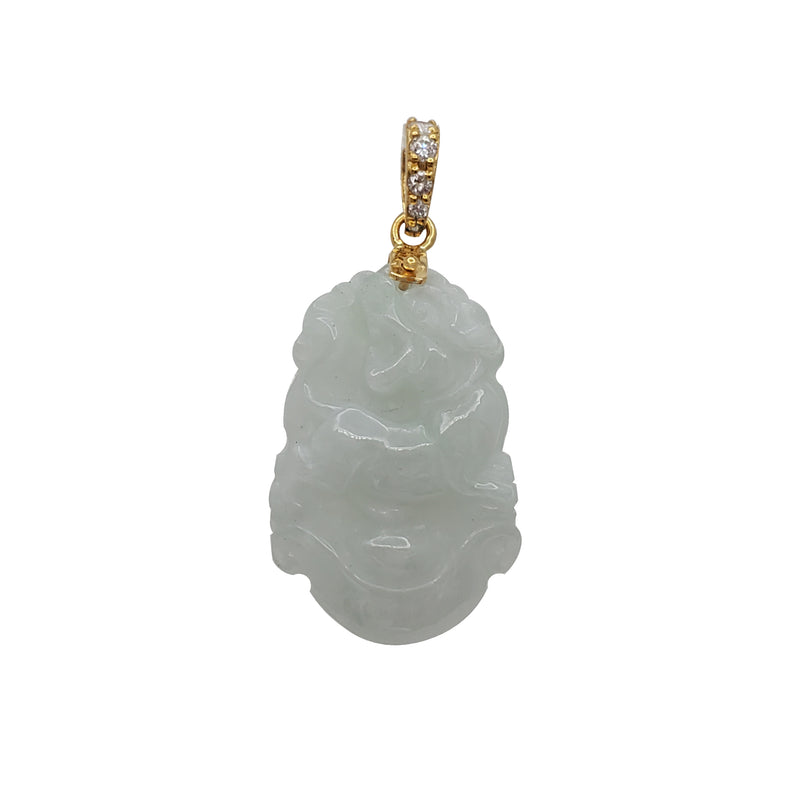 Jade hot sale dog pendant