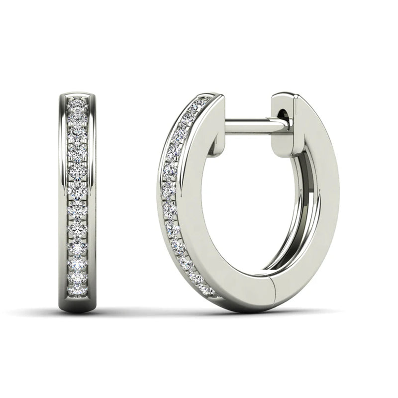 Diamond Hoop Earrings (14k)