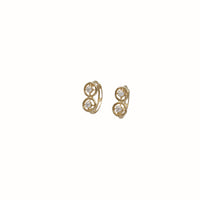 14K Double-round Earring