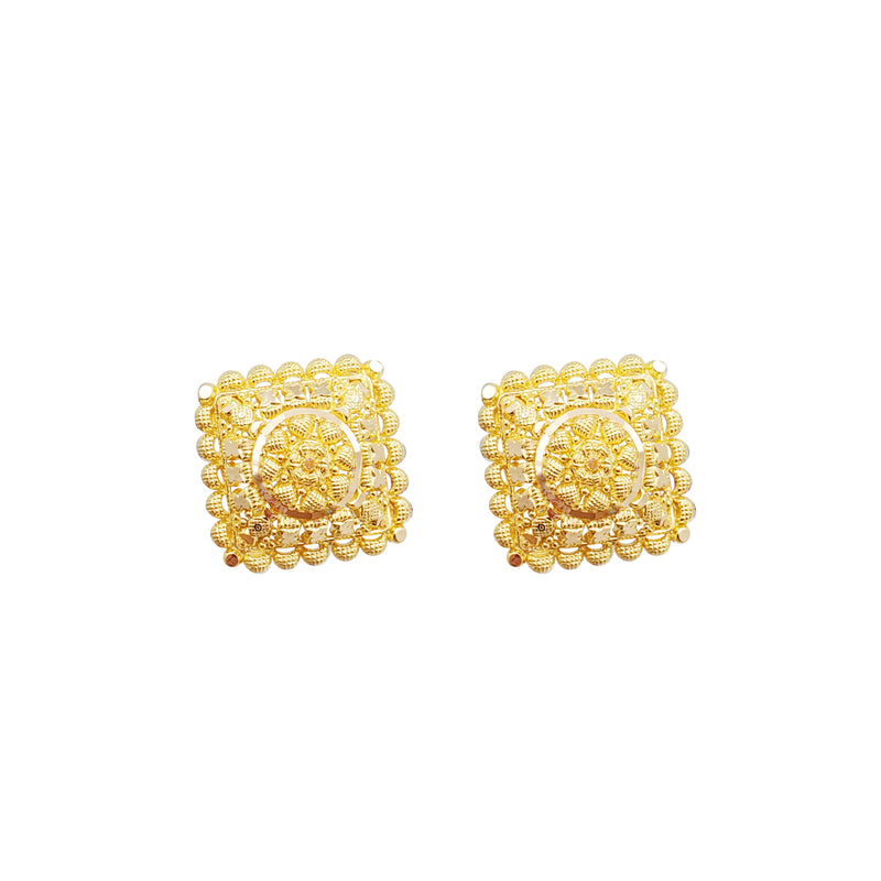 22K Flower Fancy Earrings