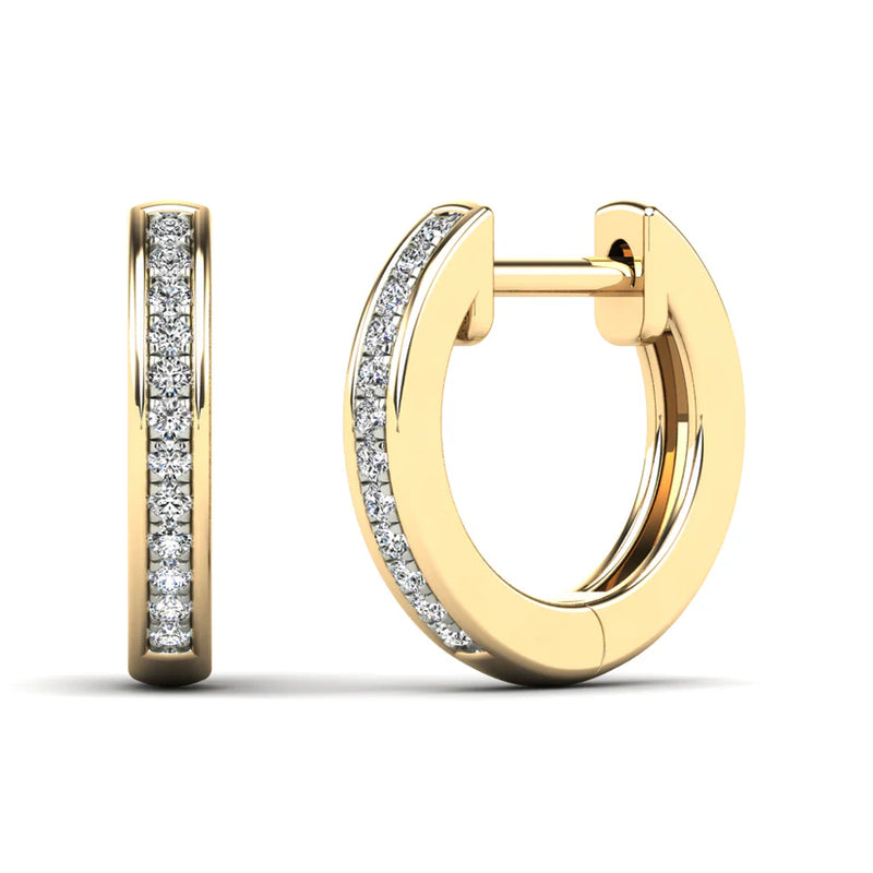 Diamond Hoop Earrings (14k)