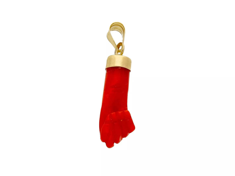 Red Figa Azabache Pendant (14K)