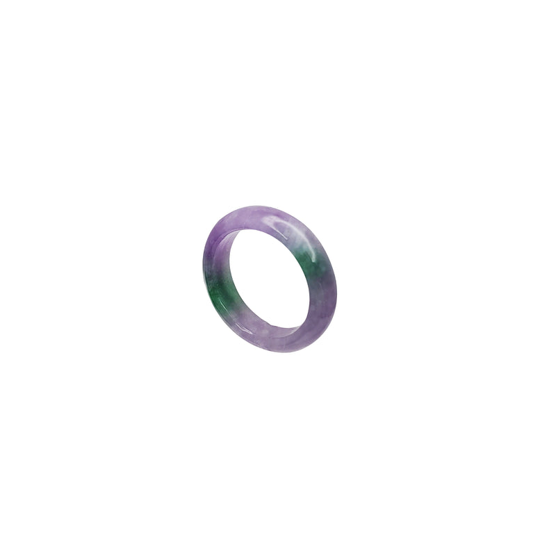 Green & Purple Jade Ring