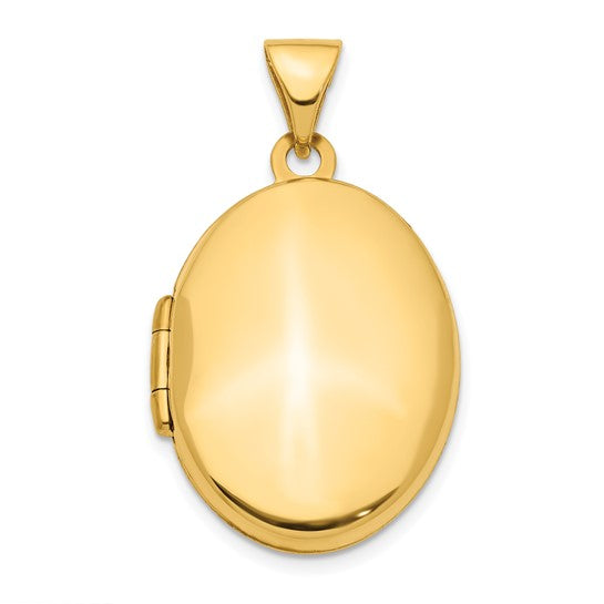 Oval Shape Plain Locket (14K)