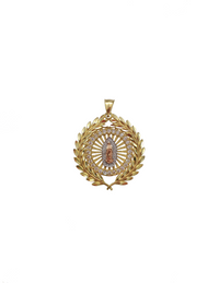 Diamond-Cut Zirconia Tri-Color Virgin Mary Spiking (14K)