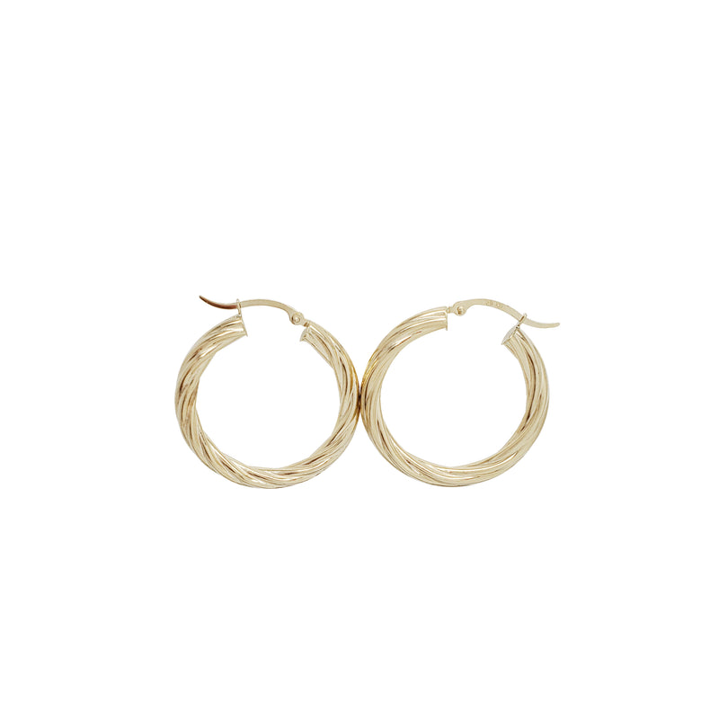 Twist Hoop Earrings (14K)