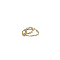 Zirconia Infinity Bead Ring (14K)