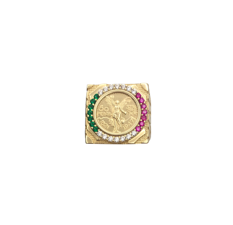 "50 Pesos" Mexican Centenario Coin Ring (14K)