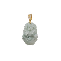 Tiger Jade Pendant (14K)