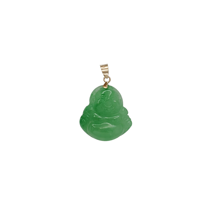 Jade Buddha Pendant (14K)