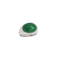 Jade Signet Ring (Silver)