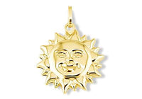 Puffy Sun Pendant (14K)