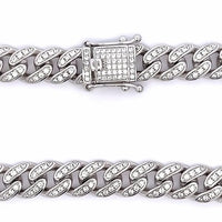 Zirconia Miami Cuban Bracelet (Silver)