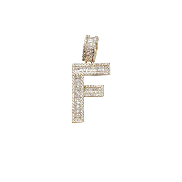 Cubic Zirconia Baguettes Letter (14K)