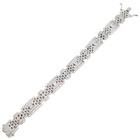 Cubic Zirconia Square Bracelet (Silver)