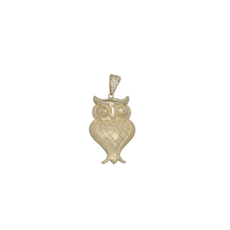 Owl Enamel Pendant (14K)