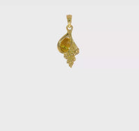 3D Mini Conch Shell Pendant (14K)