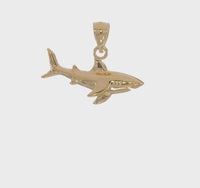 Tiger Shark Profile Pendant (14K)