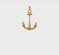 3D Anchor Pendant (14K)