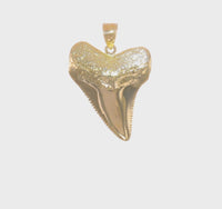 Solid 3D Shark Tooth Pendant (14K)