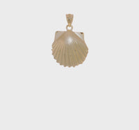 Seashell Diamond Cut Pendant (14K)