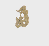 Mermaid with Starfish Pendant (14K) 360 - Popular Jewelry - New York