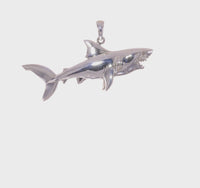 3D Shark Pendant (Silver)