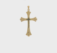 Fleur de Lis Cross Pendant (14K)