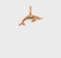 Swimming Dolphin Pendant (14K)