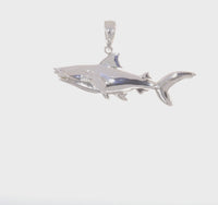 3D Hammerhead Shark Pendant (Silver)